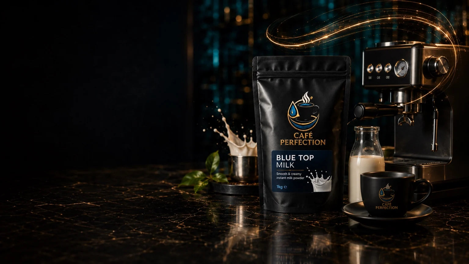 Blue Top Milk Powder 1kg — styled serving suggestion