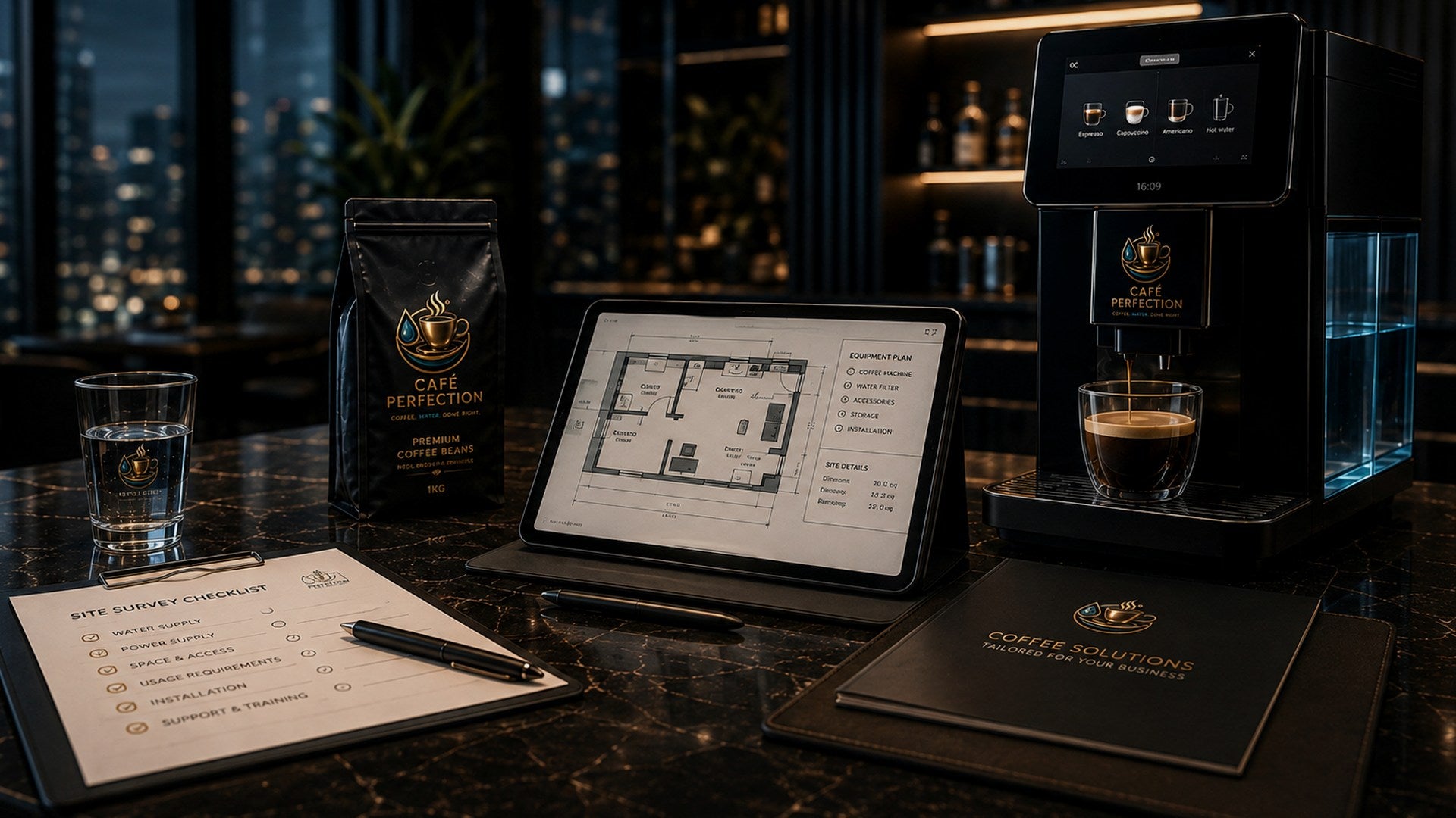 Café Perfection requirement and site planning