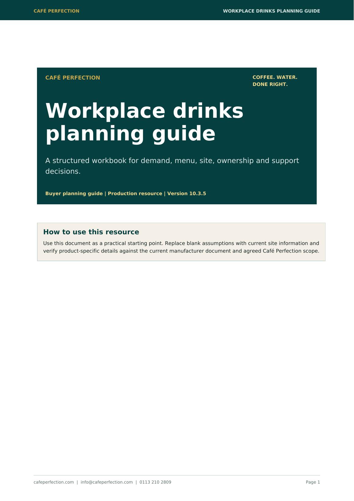 Workplace drinks planning guide preview