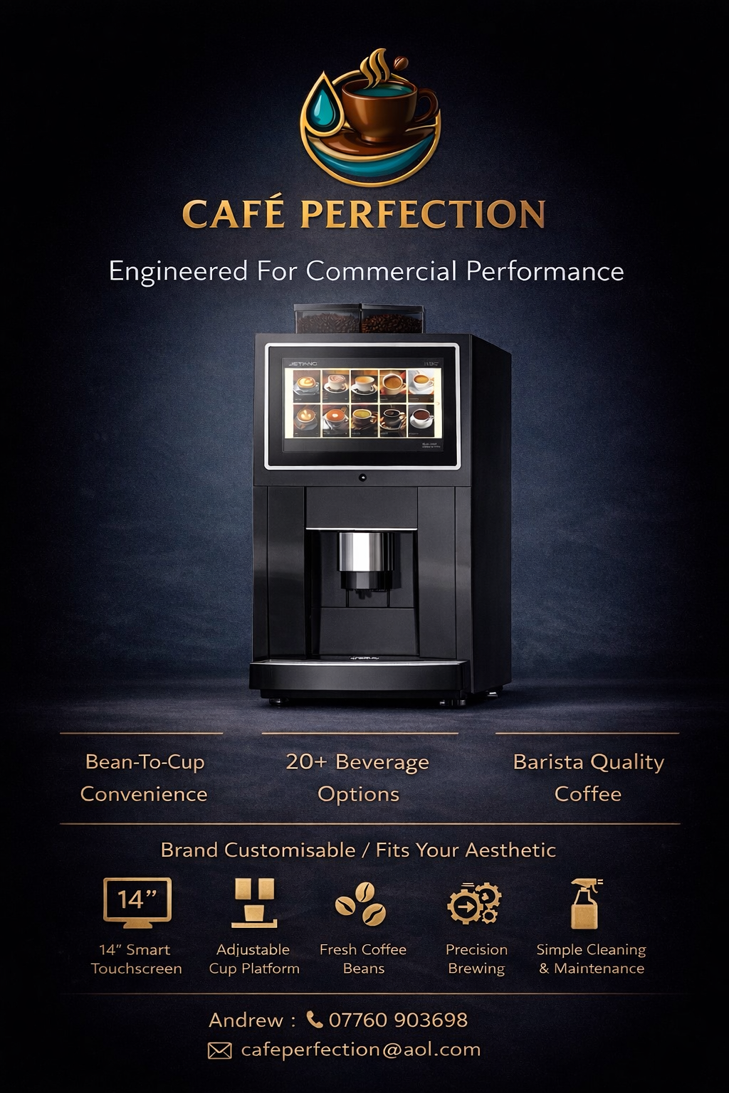 Café Perfection Apex 24 Bean-to-Cup Coffee Machine