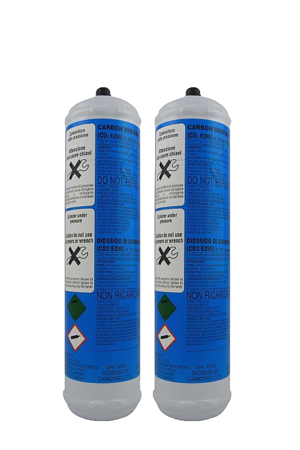 AA First disposable CO2 cylinders; two-pack shown