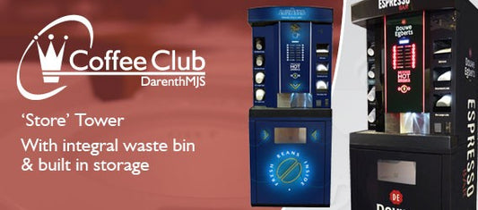 DarenthMJS Coffee Club Store Tower supplier range photograph showing alternative branded configurations