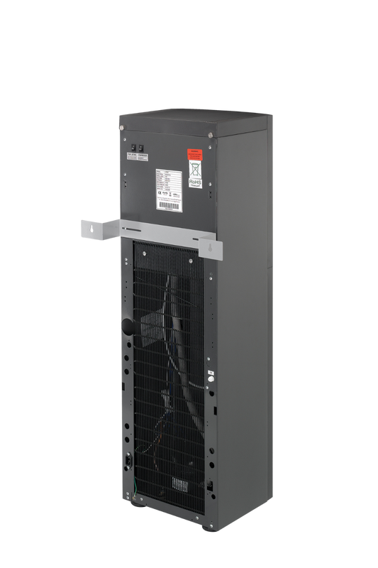 Wall bracket shown fitted to a water cooler; cooler not included