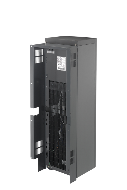 Protective metal cowling shown around a water cooler; cooler not included