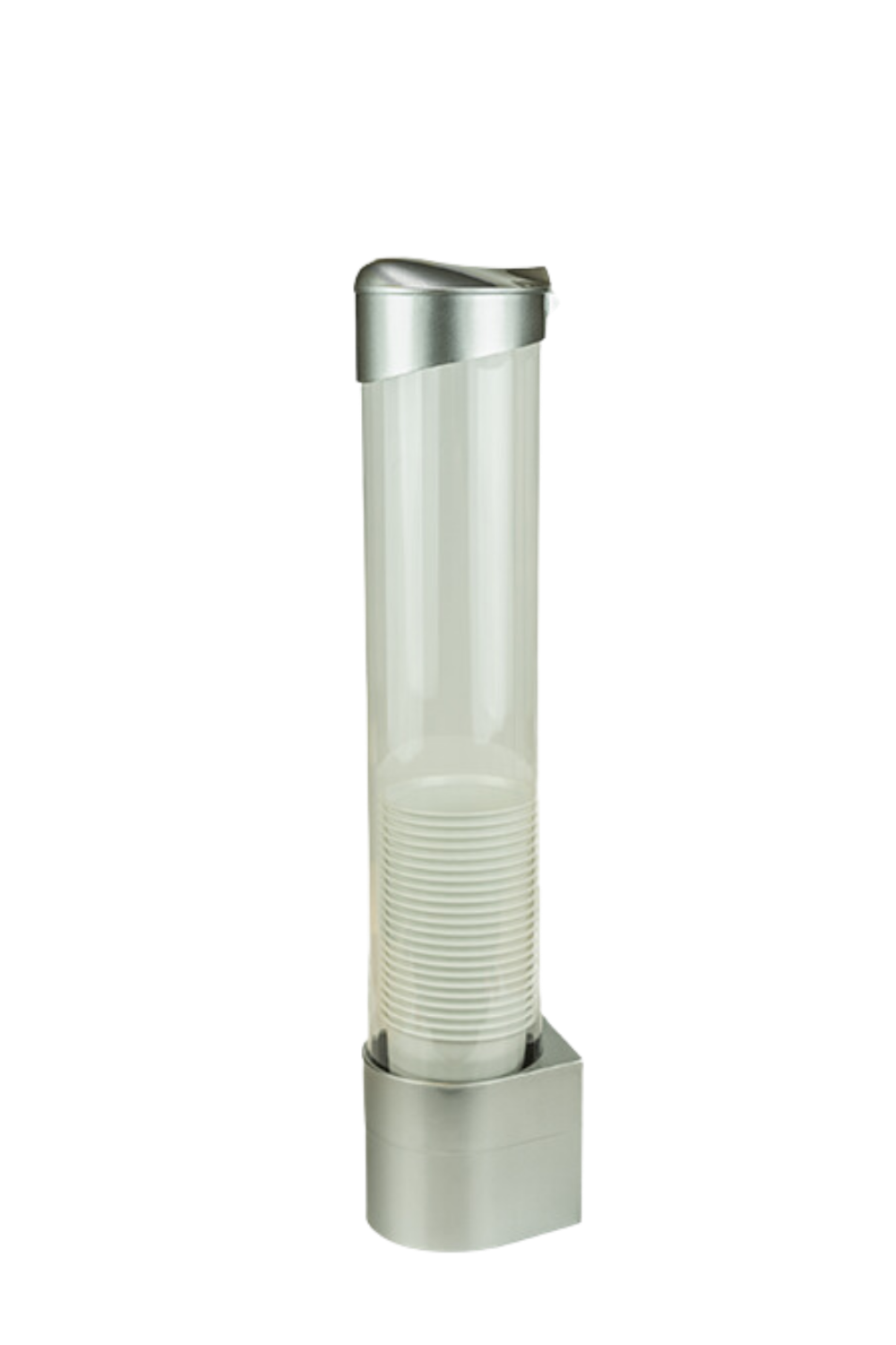 Magnetic cup holder in matt silver
