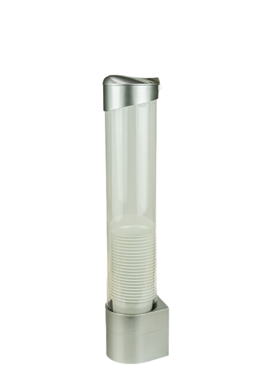 Magnetic cup holder in matt silver