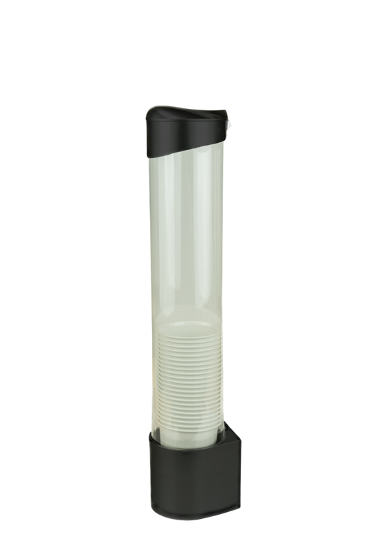 Screw-mounted cup holder in black