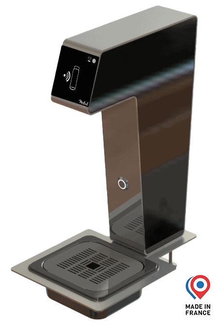 Mistral Babel bottle-detection dispensing column — manufacturer illustration