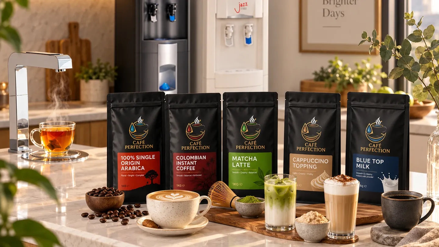 Café Perfection coffee and water for everyday use