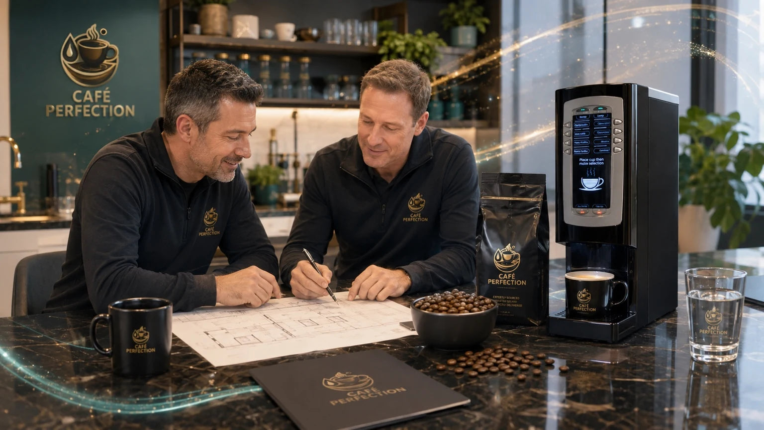 Café Perfection planning a workplace coffee and water solution