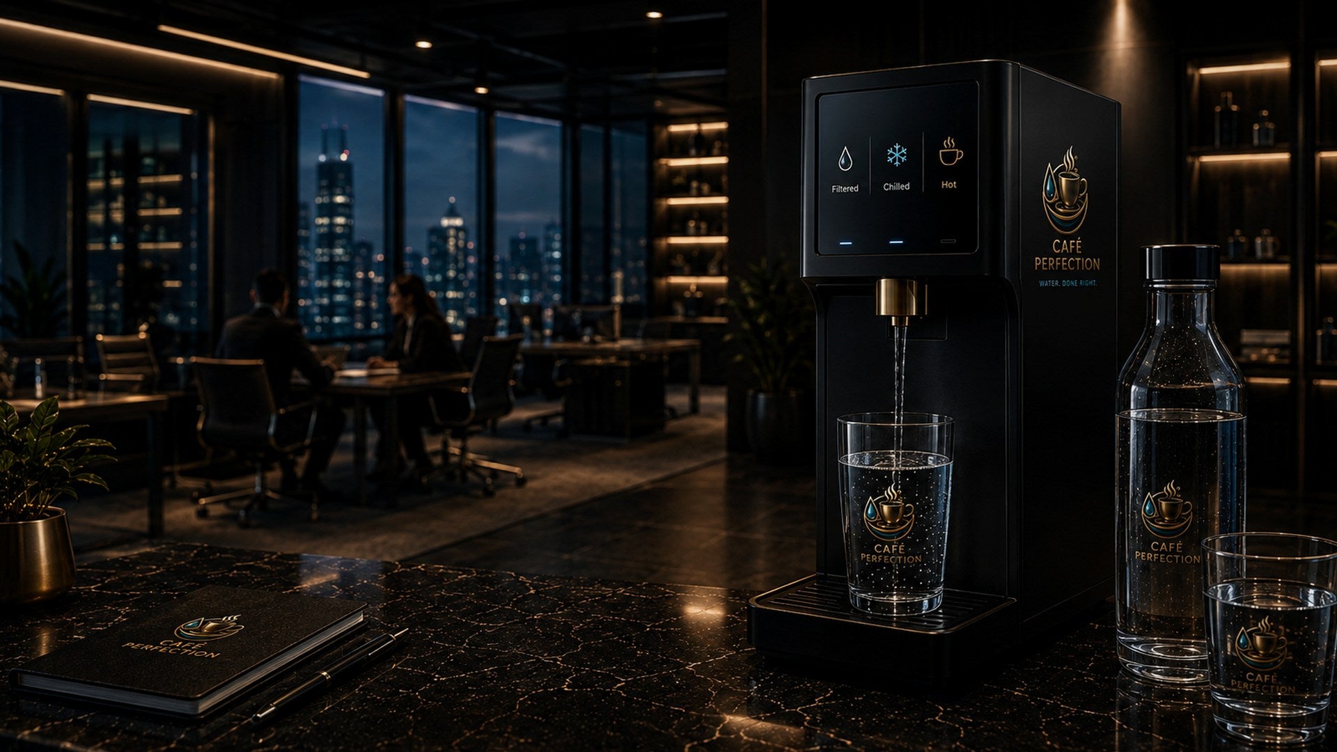 Café Perfection coffee and water for everyday use