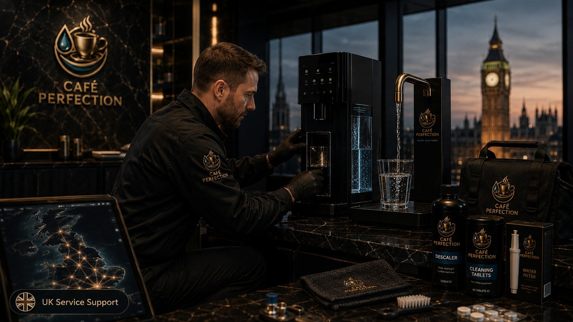 Coffee and water equipment breakdown support