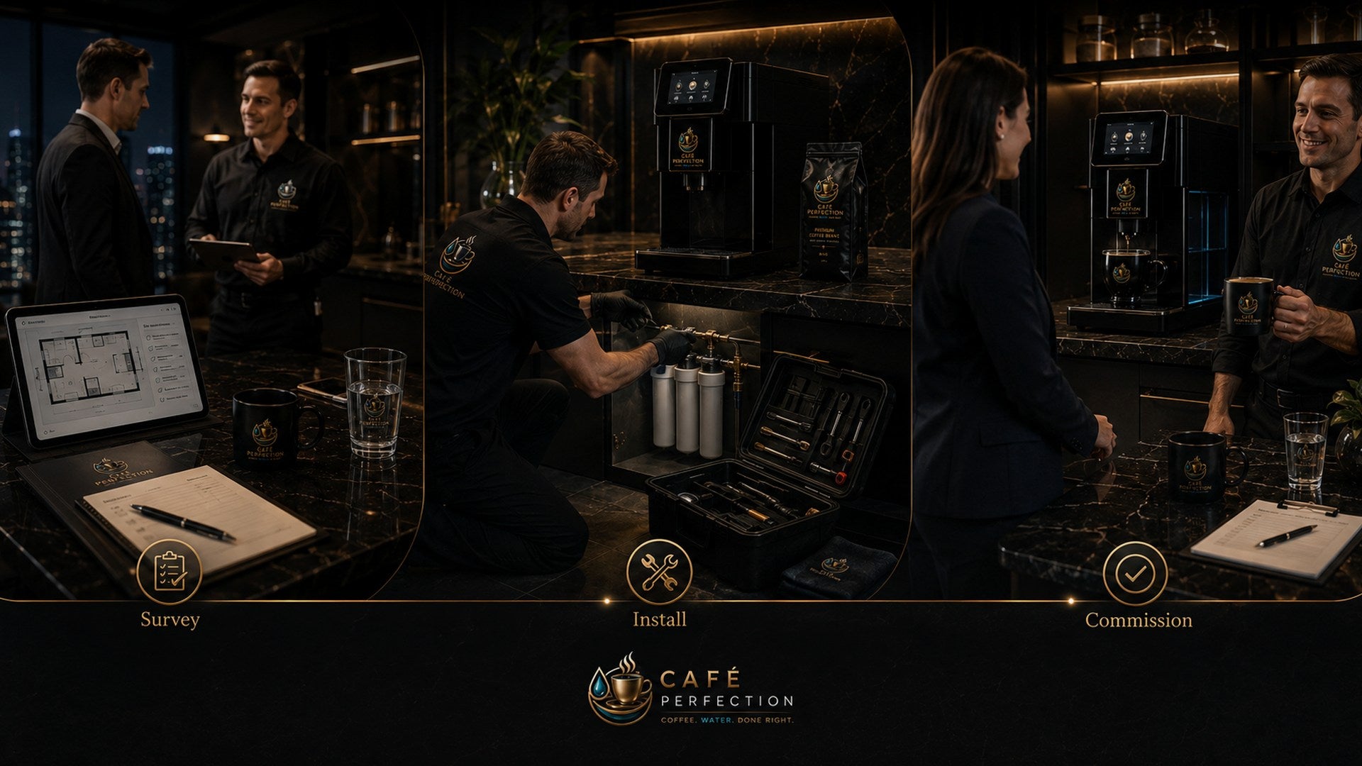 Café Perfection coffee training and handover